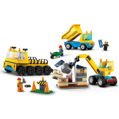 LEGO 60391 City Ciężarówki i dźwig z kulą wyburzeniową – zdjęcie