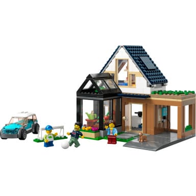 LEGO 60398 City Domek rodzinny i samochód elektryczny – zdjęcie