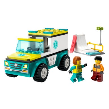LEGO 60403 City Karetka i snowboardzista – zdjęcie