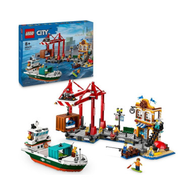 LEGO 60422 City Nadmorski port ze statkiem towarowym – zdjęcie