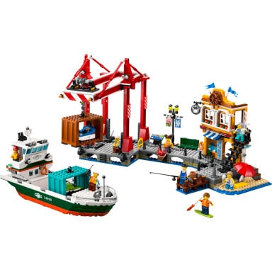 LEGO 60422 City Nadmorski port ze statkiem towarowym – zdjęcie