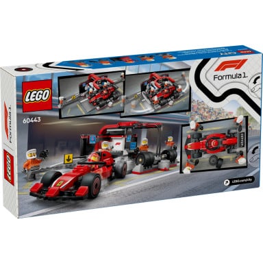 LEGO 60443 City F1 Pit stop i mechanicy z bolidem Ferrari – zdjęcie
