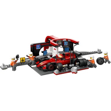 LEGO 60443 City F1 Pit stop i mechanicy z bolidem Ferrari – zdjęcie