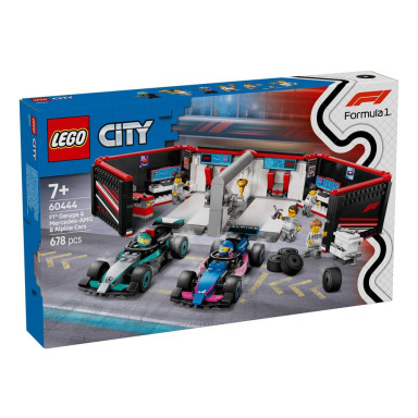 LEGO 60444 City F1 Garaż i bolidy Mercedes-AMG i Alpine – zdjęcie
