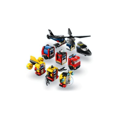 LEGO 60462 City Zestaw z helikopterem, wozem strażackim i łodzią podwodną – zdjęcie