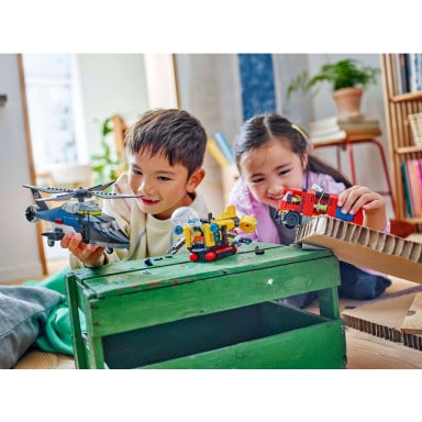 LEGO 60462 City Zestaw z helikopterem, wozem strażackim i łodzią podwodną – zdjęcie