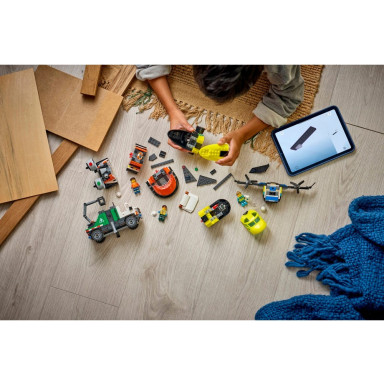 LEGO 60505 City Zestaw z samolotem, ciężarówką serwisową i poduszkowcem – zdjęcie