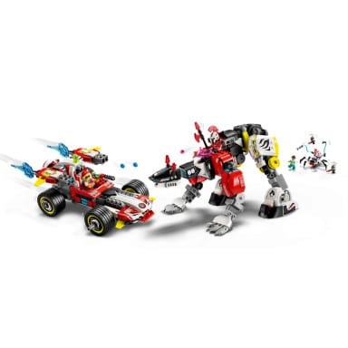 LEGO 71497 DREAMZzz Tygrysi mech Coopera i hot rod Zero – zdjęcie
