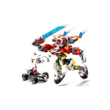 LEGO 71497 DREAMZzz Tygrysi mech Coopera i hot rod Zero – zdjęcie
