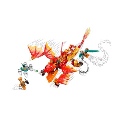 LEGO 71762 NINJAGO Smok ognia Kaia EVO – zdjęcie