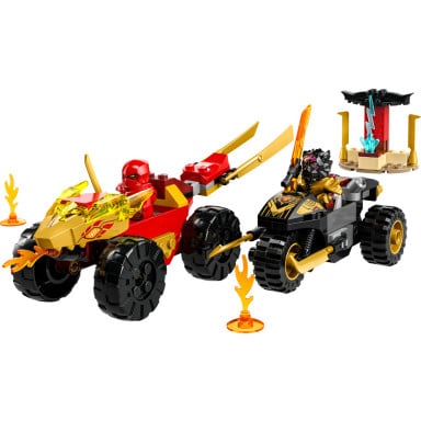 LEGO 71789 NINJAGO Bitwa samochodowo-motocyklowa między Kaiem a Rasem – zdjęcie