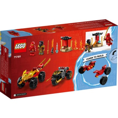 LEGO 71789 NINJAGO Bitwa samochodowo-motocyklowa między Kaiem a Rasem – zdjęcie
