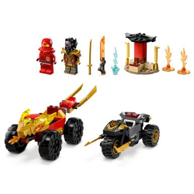 LEGO 71789 NINJAGO Bitwa samochodowo-motocyklowa między Kaiem a Rasem – zdjęcie