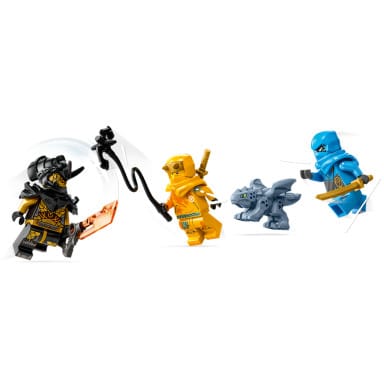 LEGO 71798 NINJAGO Nya i Arin — bitwa na grzbiecie małego smoka – zdjęcie