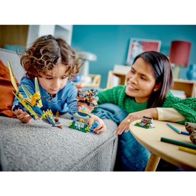 LEGO 71798 NINJAGO Nya i Arin — bitwa na grzbiecie małego smoka – zdjęcie