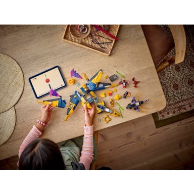 LEGO 71833 NINJAGO Ras i burzowy superodrzutowiec Arina – zdjęcie