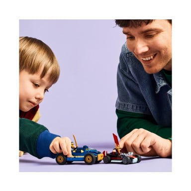 LEGO 71840 NINJAGO Pojedynek wyścigowy Rogue kontra Drix – zdjęcie