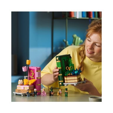 LEGO 75691 Wicked Podpórki pod książki z Glindą i Elphabą – zdjęcie