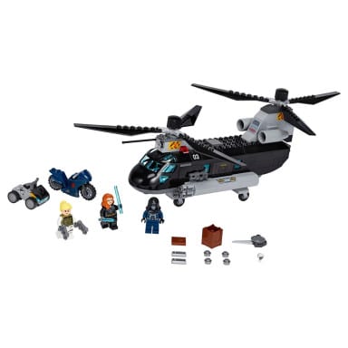 LEGO 76162 Marvel Avengers Czarna Wdowa i pościg helikopterem – zdjęcie