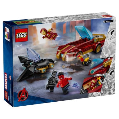 LEGO 76310 Marvel Auto Iron Mana i Czarna Pantera kontra Czerwony Hulk – zdjęcie