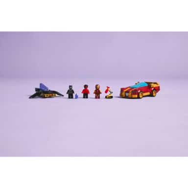 LEGO 76310 Marvel Auto Iron Mana i Czarna Pantera kontra Czerwony Hulk – zdjęcie
