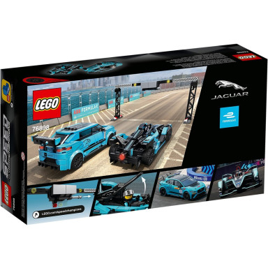 LEGO 76898 Speed Champions Formula E Panasonic Jaguar Racing GEN2 car i Jaguar I-PACE eTROPHY – zdjęcie