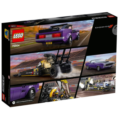 LEGO 76904 Speed Champions Mopar Dodge//SRT Top Fuel Dragster i 1970 Dodge Challenger T/A – zdjęcie