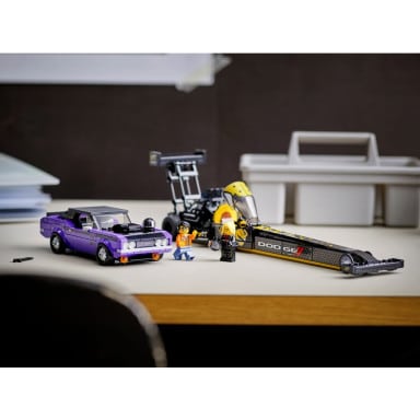 LEGO 76904 Speed Champions Mopar Dodge//SRT Top Fuel Dragster i 1970 Dodge Challenger T/A – zdjęcie