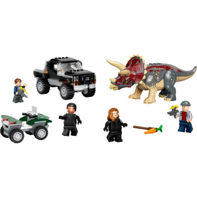 LEGO 76950 Jurassic World Triceratops i zasadzka z pick-upem – zdjęcie
