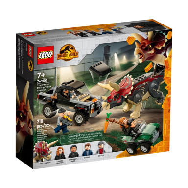LEGO 76950 Jurassic World Triceratops i zasadzka z pick-upem – zdjęcie