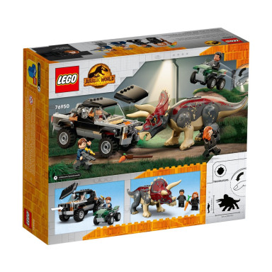 LEGO 76950 Jurassic World Triceratops i zasadzka z pick-upem – zdjęcie