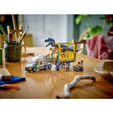 LEGO 76966 Jurassic World Dinomisje: ciężarówka do transportu allozaura – zdjęcie