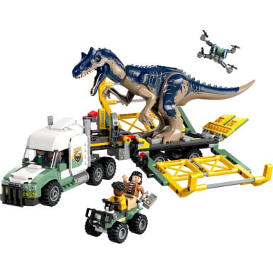 LEGO 76966 Jurassic World Dinomisje: ciężarówka do transportu allozaura – zdjęcie
