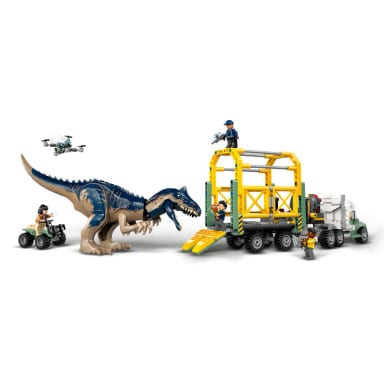 LEGO 76966 Jurassic World Dinomisje: ciężarówka do transportu allozaura – zdjęcie