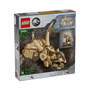 LEGO 76969 Jurassic World Szkielety dinozaurów: czaszka triceratopsa – zdjęcie