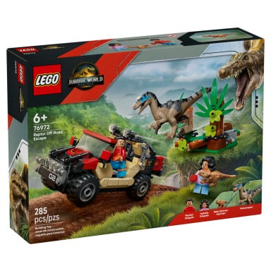 LEGO 76972 Jurassic World Ucieczka terenówką przed raptorem – zdjęcie