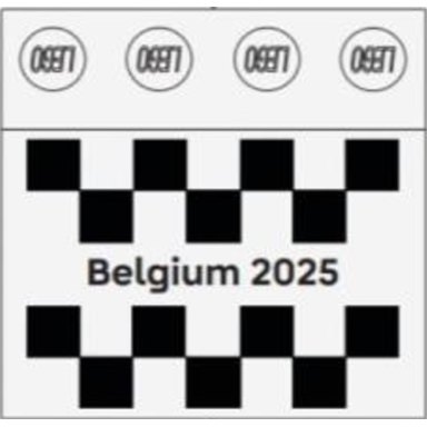 LEGO 6597571 Promotional 2025 Formula 1 Belgian Grand Prix Tile