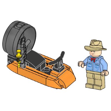 LEGO 122508 Jurassic World Alan Grant and Propeller Boat – zdjęcie
