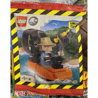 LEGO 122508 Jurassic World Alan Grant and Propeller Boat – zdjęcie