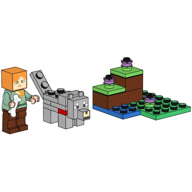 LEGO 662404 Minecraft Alex with Wolf – zdjęcie