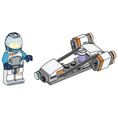 LEGO 952504 City Astronaut and Spaceship