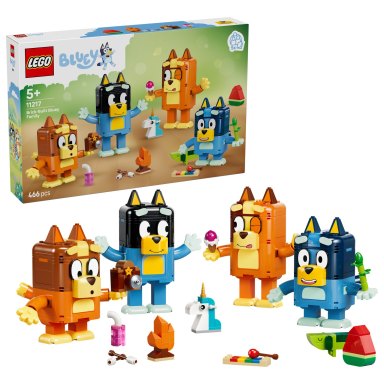 LEGO 11217 Bluey Rodzina Blue z klocków – zdjęcie