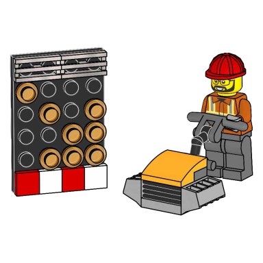 LEGO 952510 Construction Worker with Vibratory Plate