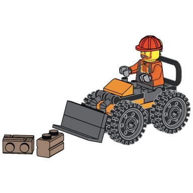 LEGO 951441 Construction Worker with Wheel Loader