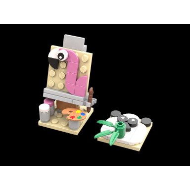 LEGO 6581677 Promotional Creative Wildlife Panda and Flamingo – zdjęcie