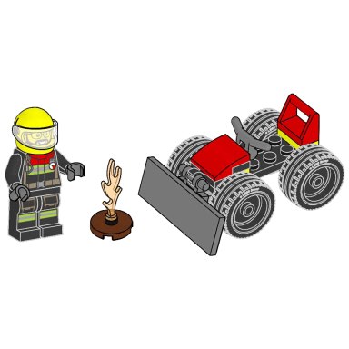 LEGO 952506 Firefighter with Bulldozer