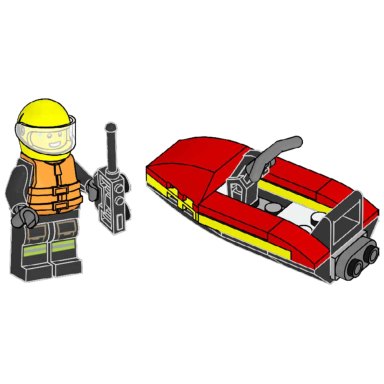 LEGO 952505 Firefighter with Water Scooter