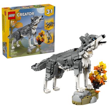 LEGO 31393 Creator 3-in-1 Leśne zwierzęta: Wilk szary – zdjęcie