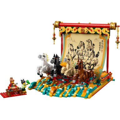 LEGO 80119 Chinese Traditional Festivals Obraz z galopującymi końmi