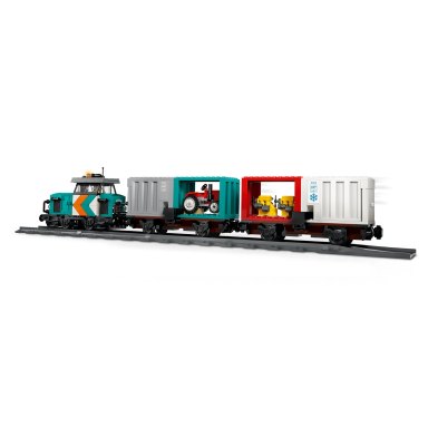 LEGO 60509 Trains Portowy pociąg towarowy, dźwig i ciężarówka – zdjęcie